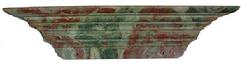 B487 19th century very unusual paint decorated Wall Shelf  Marblelized design with the colors blue base decorated with green and red  29" long x 7" deep x 7" tall