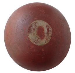 X122 Early wooden Bowl with wonderful dry red paint and uncleaned surface. measurements: 15" diameter 4 3/4" tall