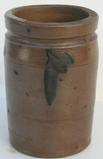 U675 Small Cobalt decorated stoneware Jar no cracks or chips  circa 1860 