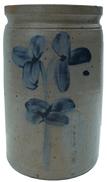 X20 One gallon Cobalt-Decorated Stoneware Jar, Stamped "P. HERRMANN," Baltimore, MD, circa 1865 10" tall