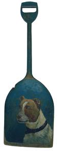 X50  19th C American Solid Wood Carved Shovel with the original blue paint,   Circa: 1840