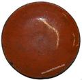 Redware bowl shaped Plate19th century 8 diameter 1 3/4 tall