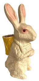 G150 Vintage paper mache rabbit candy containers Paper Mache Rabbit Candy Container Easter FN Burt Co