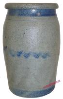 Canning Jar accented with three blue accent stripes across the front. Pennsylvania 8 1/2&quot; tall