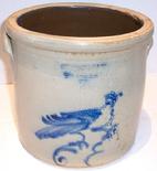 Haxstun & Co Fort Edward NY 2 gallon jug with Bird on branch design.9 " tall