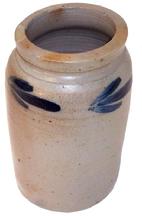 Blue decorated stoneware