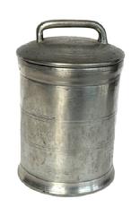 **SOLD** L266d Pewter Tobacco Jar Circa 1790-1800 -features a slightly tapered body with a thickened edge, banded base and slightly flared foot. The contoured lid boasts a sturdy handle. Unmarked. Clean, natural patina surface commensurate with age. Measurements: ~4 diameter x ~6 ¼ tall including handle.