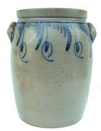 R170 Five-Gallon  Stoneware Jar with Elaborate cobalt  decoration, Baltimore Maryland origin cira 1860.
