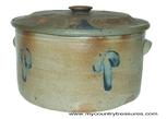 T229 Cobalt decorated Stoneware Cake Crock, Baltimore Maryland, 1860 