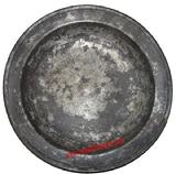 Early Pewter Bowl shaped Plate 10 1/4 diameter 1/4 tall