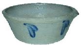 T230 Cobalt decorated Stoneware milkpan, Baltimore MD. origin circa 1870