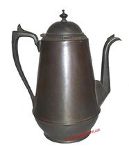Coffee Pot tin and pewter dated 1862 signed B. E. Mannings