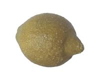 A67 Wonderful rare over-sized lemon stone fruit in excellent condition. measures 6" long 3 1/2 tall 