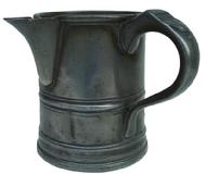 X58 Pewter Quart Measure, large pour spout, applied handle, molded footed base touch mark on the side crown with 31