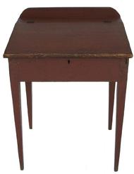 J953 Mid 19th century Hepplewhite slant front Desk with original red paint