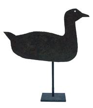 W516 Late 19th century early 20th century Mid Atlantic Duck Weathervane, sheet metal, with contemporary stand