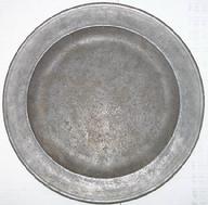 T116 18th Century Pewter Charger 13 1/2 diameter
