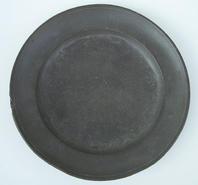 U309 19th century small pewter plate 8 1/2"