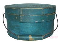 P348 Original blue painted Bail Handle pantry box