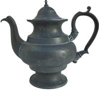 T25 American Pewter Coffee Pot signed buy the maker Richardson of Boston Ma. 1820-30