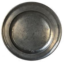 E96 18th century Pewter Charger made by Robert Bush This single reed export pewter plate was produced by Robert Bush & Co a firm involving Robert Bush I beginning operations around 1793.
