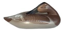 M1 R. Madison Mitchell (1901-1993) Havre de Grace, Maryland Canvasback Hen Sleeper Decoy. Original painted surface with faint remnants of signature on bottom.