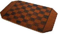 *SOLD* B629 Late 19th century Game Board Lancaster County Pa. with the original pumpkin and black paint,  the wood is pine original old surface  