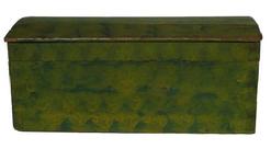 **SOLD** X349 Early 19th century New England ,small Dome Top Boxes, with wonderful decorated paint , dovetailed construction, with original butt hinges, with rare yellow and green paint, minor surface wear confined to edges. From a private Pennslyvania collection. 