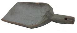  Z332  Early 19th century  hand carved wooden Scoop with original wonderful old gray paint