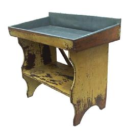 SOLD!! Z74 Early 19th century Lancaster County, Pennsylvania painted bucket bench,