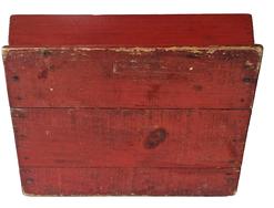 J353 Tomato Red painted cutlery box