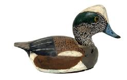 M1160 Miniature Widgeon Decoy hand carved and painted by Lloyd J. Tyler (1898-1971) of Crisfield, MD.