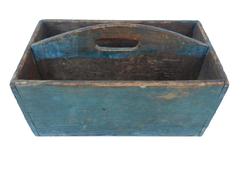 W266 Mid 19th century cutlery Box, with original paint, circa 1850 