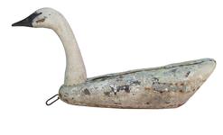 W342   Early solid body swan circa 1920-40's  by unknown carver from Dorchester Co. Maryland