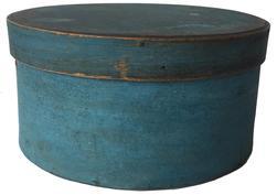 D219 19th century Fantastic original blue painted Pantry Box from New England.Great form and surface.The condition is very good