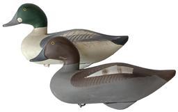 F120 Pair of Golden Eye Decoy by Madison Mitchell, sign and dated 1976 by Mitchell