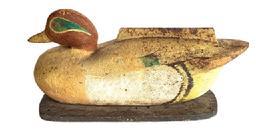L524 Nice! Cast Iron Boot Scrape depicting a Green Wing Teal Duck in great original polychrome painted surface with very realistic colors. Very heavy. Approximate measurements: ~13 ½ long x ~4 ¼ wide x ~6 ½ tall.