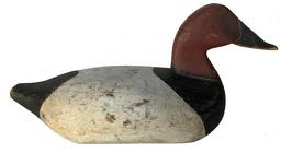 E476 Canvasback Drake Decoy carved by James E. Baines from Morgantown, MD (St. Mary�s County) 