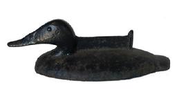A354  Cast iron duck boot scraper, with old blak paint, circa  1940's - 1050's  from Have de Grace Maryland