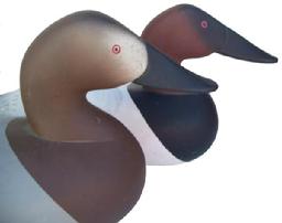 *SOLD* Q313 Pair of Canvasback carver Charles Bryan 1985 signed and dated, great condition