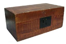 X314 19th century Paint decorated Document Box Beautiful and bold original paint decoration on this dovetailed document box 