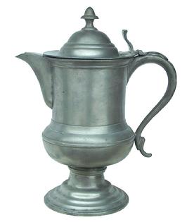 Z71 PEWTER PITCHER  Marked for H. Yale & Co. (Charles and Hiram Yale, Wallingford, Connecticut, 1824-1835).
