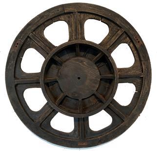 G285 18th century Old foundry mold wheel,This wooden foundry gear mold is from the late 1800's. The foundry used these molds in a sand casting process to produce the items in cast iron. The molds were made by specially skilled craftsmen.