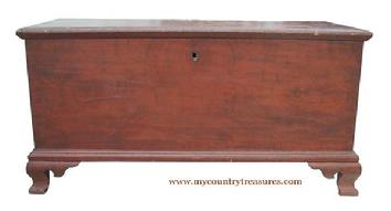 T310 Pennsylvania 18th Century paint decorated Blanket Chest,circa 1780 -1790