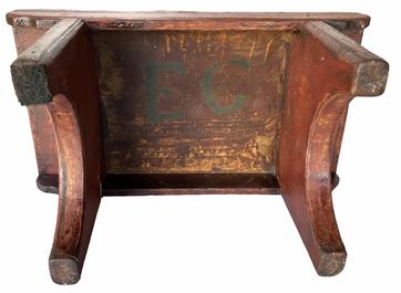 H930 small wooden  mortised stool