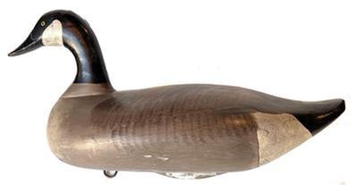 H21 R. Madison Mitchell carved Canada goose Decoy signed and date by Madison Mitchell and dated 1970