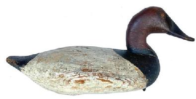 F61 Duck Decoy by James T. Holly (1855 to 1935) Havre de Grace, Maryland. This decoy is from the 1st quarter 20th century, in original paint