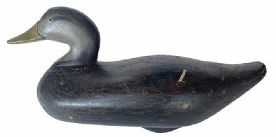 G363 Early madison Mitchell Black Duck signed and dated 1954, all original paint with single nail weight,  