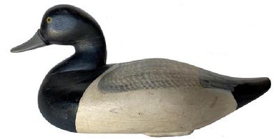**SOLD** F310 Blue Bill Drake  decoy signed A.  Zook, ,  Have De Grace Maryland circa 1970's 