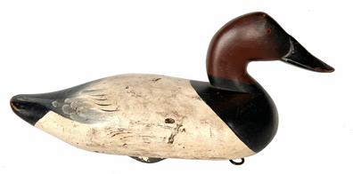 **SOLD** H201 Charlie Joiner Canvasback Drake in original paint.  Signed and dated 1960. Very good condition.